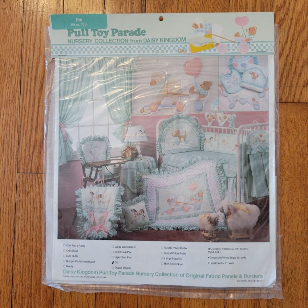 Daisy Kingdom Pull Toy‎ Parade Bib Kit 7014 Baby Shower Gift
